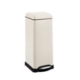 thumbnail image 2 of TROPOW 8 Gallon Bathroom Step Trash Can, 30-Liter Square Stainless Steel Foot Pedal Garbage Can with Soft-Close Lid for Kitchen, with Removable Inner Bucket,Beige, 2 of 8