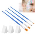 thumbnail image 4 of Paint Brushes Set, Body Paint Brushes Precise Control Soft Brush Hair With Sponges For Oil Painting For Handicrafts Painting, 4 of 8