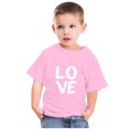 thumbnail image 2 of Penkiiy Tout-Petits Enfants Garçons Filles Mode Mignon Col Rond Imprimé Manches Courtes Haut 7-8 Ans Rose, 2 of 6