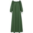 thumbnail image 4 of LSLJS Women Plus Size Daily Casual Open Shoulder Vintage Loose Boho Maxi Dress, 4 of 9