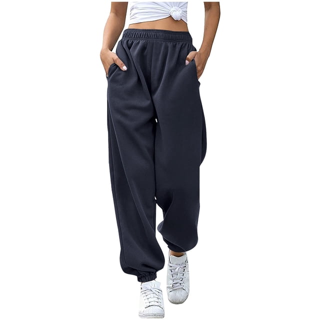 Timegard Sweatpants for Women Joggers Elastic Waist Drawstring Fall Winter Casual Comfy Pants with Pockets
