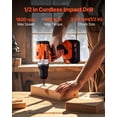 thumbnail image 2 of VEVOR Tool Combo Kit 20V Brushless 5-Tool Cordless Power Tool Combo Kit with Batteries, 2 of 9