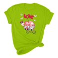 thumbnail image 5 of Pisexur T-shirt de la Saint-Valentin pour Femmes, Imprimé Amour, Manches Courtes, Col Rond, 5 of 5