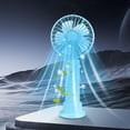 thumbnail image 4 of Blue Usb Charging Handheld Small Fan Mini Portable Rechargeable Student Dormitory Office Compact Design Long Battery Life Efficient Cooling Lightweight, 4 of 8
