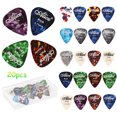 thumbnail image 1 of Guitar Picks, Durable Delrin Plastic Non-Slip Textured Grip, Celluloid Material Smooth Comfortable Feel For Multiple Applications (20PCS), 1 of 7
