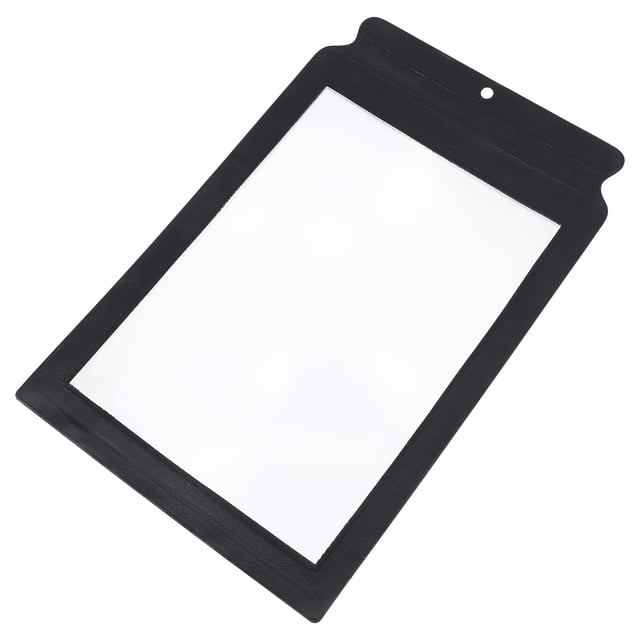 Loupe Portative pour Personnes Âgées, Loupe de Lecture, Loupe de Lecture avec Cadre en PVC Noir et Cuir PU. Comprend une Lentille Rectangulaire avec Grossissement 3x, Conçue pour Lire des Détails Fins dans des Livres, des Journaux et des Cartes. Légère et portable, Convient aux Personnes Âgées Ou aux Utilisateurs à Faible Vision.