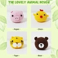 thumbnail image 4 of CJiaWei Crochet Kit For Beginners 8PCS Crocheting Animals Kits Yarn Crochet Hook Set With Step By Step Video Tutorials For Adult Kids DIY Knitting, 4 of 5