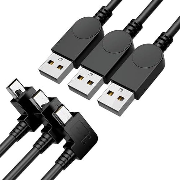 Mini USB Cable, 90 Degree USB 2.0 A to Mini B USB Cable,Right Angle USB 2.0 A-Male to Mini-B Adapter Cord Power Charger Wire for GPS Car Dash Cam Dashcam DVR Backup Camera Camcorder-3pcs