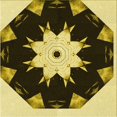 thumbnail image 1 of Ahgly Company Machine Washable Indoor Square Transitional Black Brown Area Rugs, 8' Square, 1 of 7