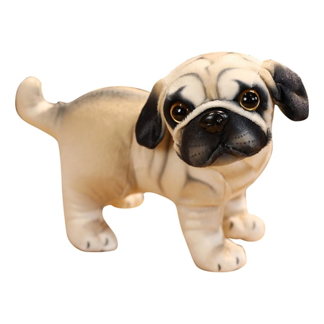 TIELUTT Mignon Chien de Compagnie Réaliste Jouet en Peluche Doux Jouet Chien de Compagnie Poupée en Forme Enfants