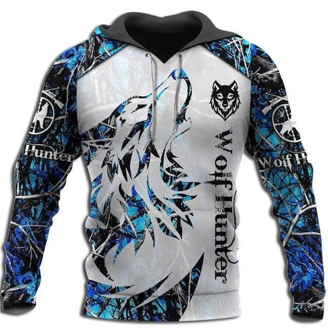 Chandails à Capuchon pour Hommes Imprimé Animal cool de Rue (A, tTP)