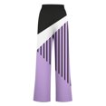 thumbnail image 3 of Pants for Women, Womens Fashionable Striped Printed Drawstring Wide Leg Pants, 3 of 4