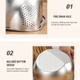 thumbnail image 3 of PUREKKI Rice Washer Strainer Bowl - 4-in-1 Washing Bowl For Quinoa Stainless Steel Rinser With Side Drainers Small Colander For Cleaning Vegetables And Beans Versatile, 3 of 9