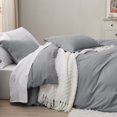 thumbnail image 4 of Bedsure Grey Duvet Cover King Size - Soft Prewashed King Duvet Cover Set, 3 Pieces, 1 Duvet Cover 104x90 Inches with Zipper Closure and 2 Pillow Shams, Comforter Not Included, 4 of 6