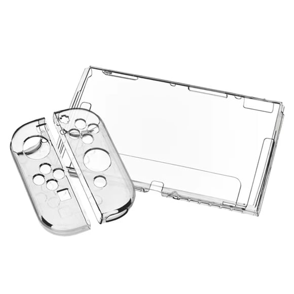 Switch OLED Split Crystal Soft Case - Shockproof TPU Protective Cover for Nintendo Switch OLED Console, Transparent Detachable Shell with Anti-Scratch & Drop-Resistant Design