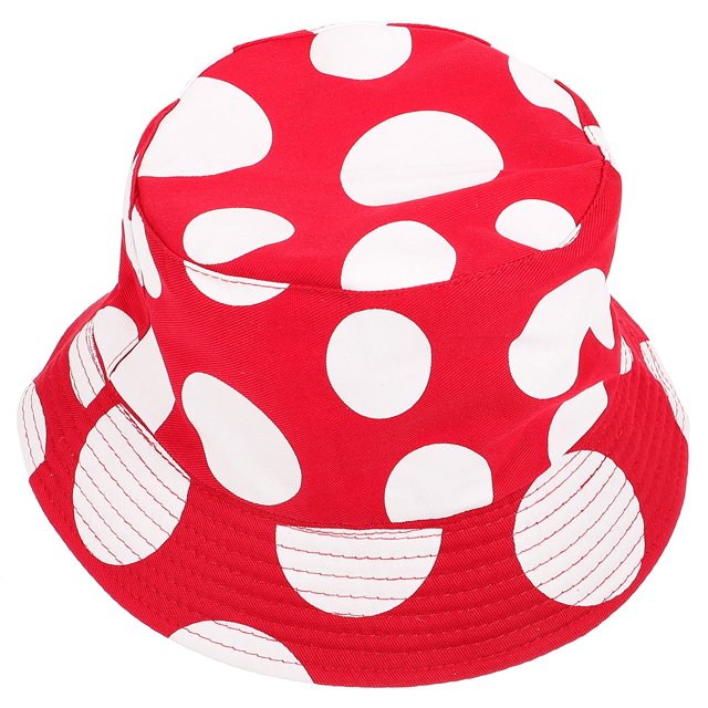 Miangastore Chapeau Seau Extérieur Protection Solaire Double Face Rouge 1Ensemble 11x11 Po