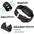 thumbnail image 2 of HSHDLDF Green Sport Band Compatible Silicone Fitbit Charge 5/4/3 SE Band with Case All In One Case with Band for Fitbit Charge 5 Bands for Men Fitbit Charge 4 Band Waterproof Charg, 2 of 7
