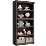 EDTara Wooden Bookcase, Farmhouse Storage Book Shelf with Display Shelves, Tall Book Case for Home Office, Living Room, Bedroom