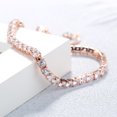 thumbnail image 3 of Adjustable Crystal Tennis Bracelet in 14k Rose Gold, 3 of 4