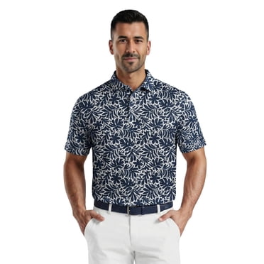 Polo à manches courtes pour homme PGAT TOUR Course Essentials, imprimé tropical intégral