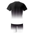 thumbnail image 5 of SHIXIAOO Male Print Short Sleeve T Shirt and Shorts Two Piece Set with All Print Print Shirt and Quarter Pants Set Pinstripe Suit Jacket Men Suite for Man Suite for Teens Graduation Suits for Men, 5 of 5