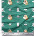 thumbnail image 1 of Soimoi Rayon Fabric Sweet Cat Kids Print Sewing Fabric Yard 56 Inch Wide, 1 of 3