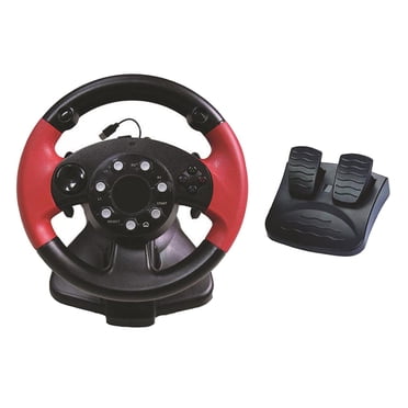 Gaming Car Simulator Vibration Driving PC Steering Wheel Pedals for