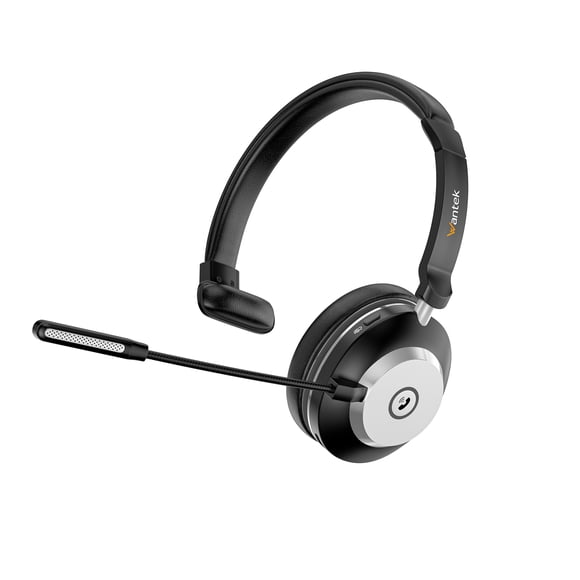 Trucker Bluetooth Headset with Microphone, with AI Noise Cancelling & Mute Button, Wireless On-Ear Headphones 60 Hrs Working Time, for Trucker Home Office Remote Work Zoom