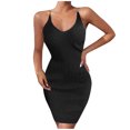 thumbnail image 1 of Bigersell Robe Caraco Mode Femme Été Décontractée Unie Camis Sans Manches Débardeur Mini Robe Régulière Robe Ligne A Style 24949, Robes Courtes Femme Noir P, 1 of 8