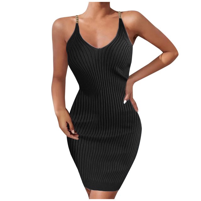 Bigersell Robe Caraco Mode Femme Été Décontractée Unie Camis Sans Manches Débardeur Mini Robe Régulière Robe Ligne A Style 24949, Robes Courtes Femme Noir P