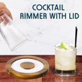 thumbnail image 2 of Vensio Bar Glass Rimmer Margarita Cocktail Sugar Salt Wooden Storage Lid Bartender Tool 5 Inch, 2 of 7