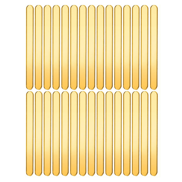 35pcs Gold Acrylic Popsicle Sticks, Reusable Popsicle Sticks for Cakesicle Sticks, Bulk Glitter Popsicle Sticks