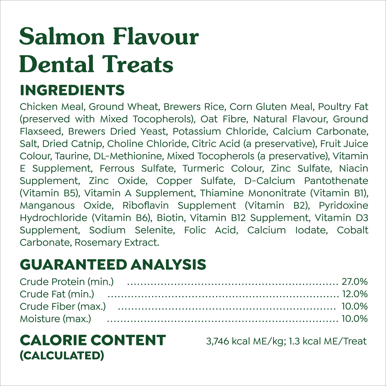 Gâteries dentaires pour chats adultes Greenies, saveur de saumon aromatique