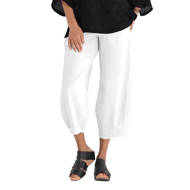 Birdeem Femmes Dame Décontracté Uni Taille Élastique à Ceinture Pantalon à Jambe Grand Pantalons