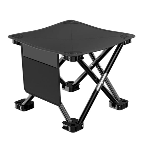 mtvxesu Portable Folding Stool for Outdoor Camping, Made of Stainless Steel and Aluminum Alloy, 13X13X13 Inches, 360 Lbs Capacity, Includes Storage Bag, 1 Count