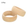 thumbnail image 3 of Unique Bargains Wooden Bangle Bracelet, 3 Pack 81mm - Log Retro Macrame Rings, Unfinished Smooth Wooden Rings for Crafts, 3 of 6