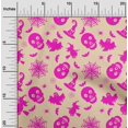 thumbnail image 2 of oneOone Tissu Popeline de Coton Beige Matériel de Robe d'Halloween Tissu Imprimé Tissu au Mètre 56 Pouces de Large, 2 of 4