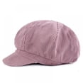 thumbnail image 2 of Mode Dôme Bérets pour les Femmes Coton Rétro Octogonale Casquette Printemps Automne Extérieur Tout-Appariement Plafonné, 2 of 6