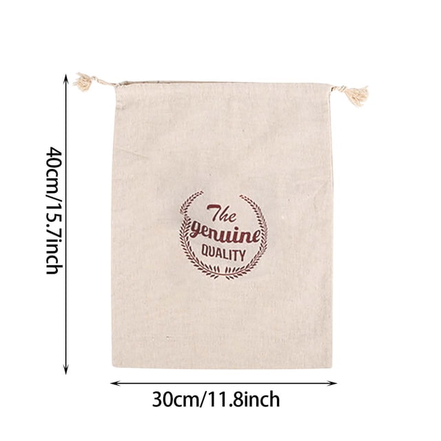 Lunch Bag 1Pc Linen Bread Bag Reusable Bread Drawstring Bag Cotton Bread Bag, Kitchen Lunch Bag