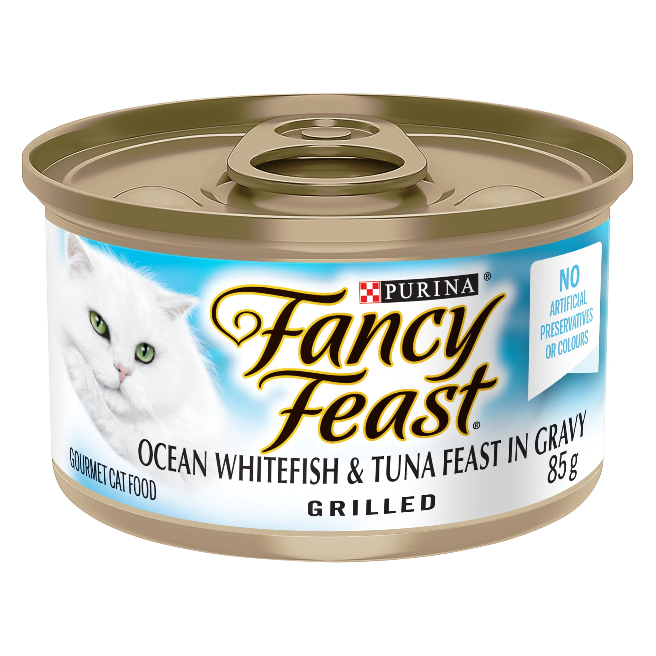 Fancy Feast Grilled Ocean Whitefish & Tuna in Gravy, Wet Cat Food 85g