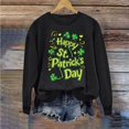 thumbnail image 5 of VKOYWKM Chandails en Molleton Joyeuse Saint-Patrick pour Femmes Imprimé Lettre Drôle Chandail Chandails en Molleton Coupe Ample Manches Longues Col Rond Chandail Shrits Vert, 5 of 5