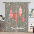 thumbnail image 4 of Goory 2PCS Rideaux de Luxe Décoration de la Maison Longs Rideaux de Noël Rod Poche Fenêtre Rideaux Traitements Chambre Style-F W: 24 "x H: 59", 4 of 6