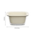 thumbnail image 3 of Kitchen Strainer and Colander Bowl Set - Food-Grade Material Double-Layer Stackable Design Fruit Vegetable Washing Basket, White, JKODE, 3 of 8