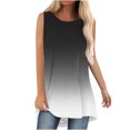 thumbnail image 2 of LSLJS Women Tank Summer Gradient Color Round-Neck Sleeveless Casual Tunic Tops Blouse, Womens Tank Tops, 2 of 5