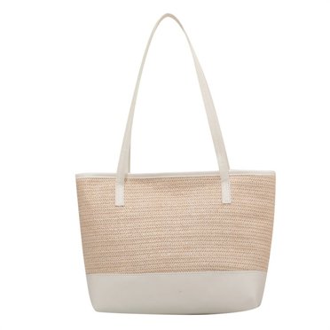 CHOK Ladies Fashion Personality Handbag Beach Texture Straw Canvas Bag Shoulder Bag Handbag