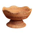thumbnail image 3 of Food Snack Serving Basket, Footed Fruit Basket, Photo Props, Handcrafted Counter Serving Platter, Rattan Fruit Bowl, Woven Fruit Basket For Party small, 3 of 8