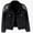 Style2-Black winter coats for women, variant on Mceream Women's Pearls Denim Jacket Cropped Rhinestones Jean Jacket Coat Plus Size Outwear Abrigos Elegantes Para Mujer White M