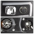 thumbnail image 4 of Spyder Automotive Headlight Assembly 5083630 Version 2; Halogen Bulb; Projector Beam With LED Bar Style Daytime Running Light; Clear Lens; Black Plastic Housing; Set of 2, 4 of 5