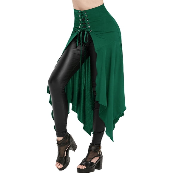 Ersazi Silk Skirts for Women Spring And Summer Skirt With Waistband Skirt On Clearance Dresses for Wedding Guest Plus Green 2Xl