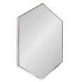 thumbnail image 1 of Kate and Laurel Rhodes Miroir Mural Hexagonal Moderne, Chrome Argenté, 31x22 Pouces, 1 of 5